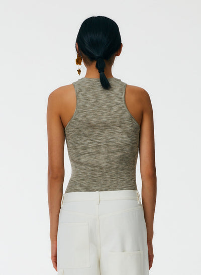 Printed Combed Cotton Ribbed Sweater Tank - More Colors Available