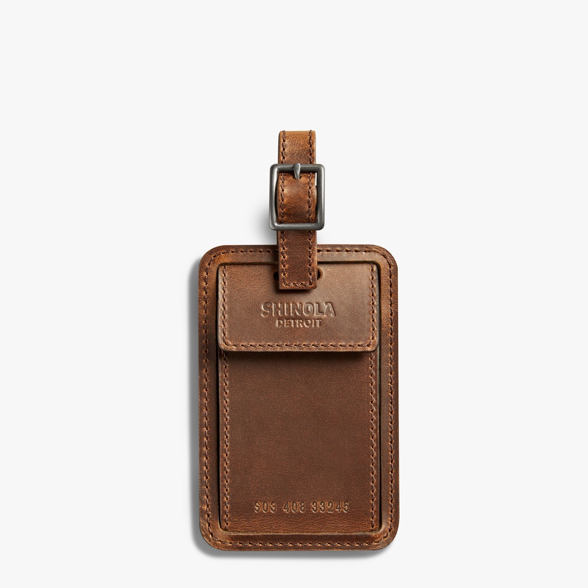 Luggage ID Tag - Medium Brown