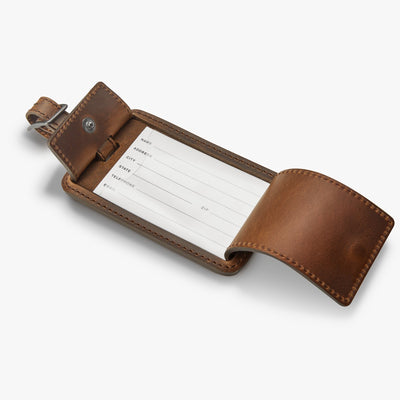 Luggage ID Tag - Medium Brown