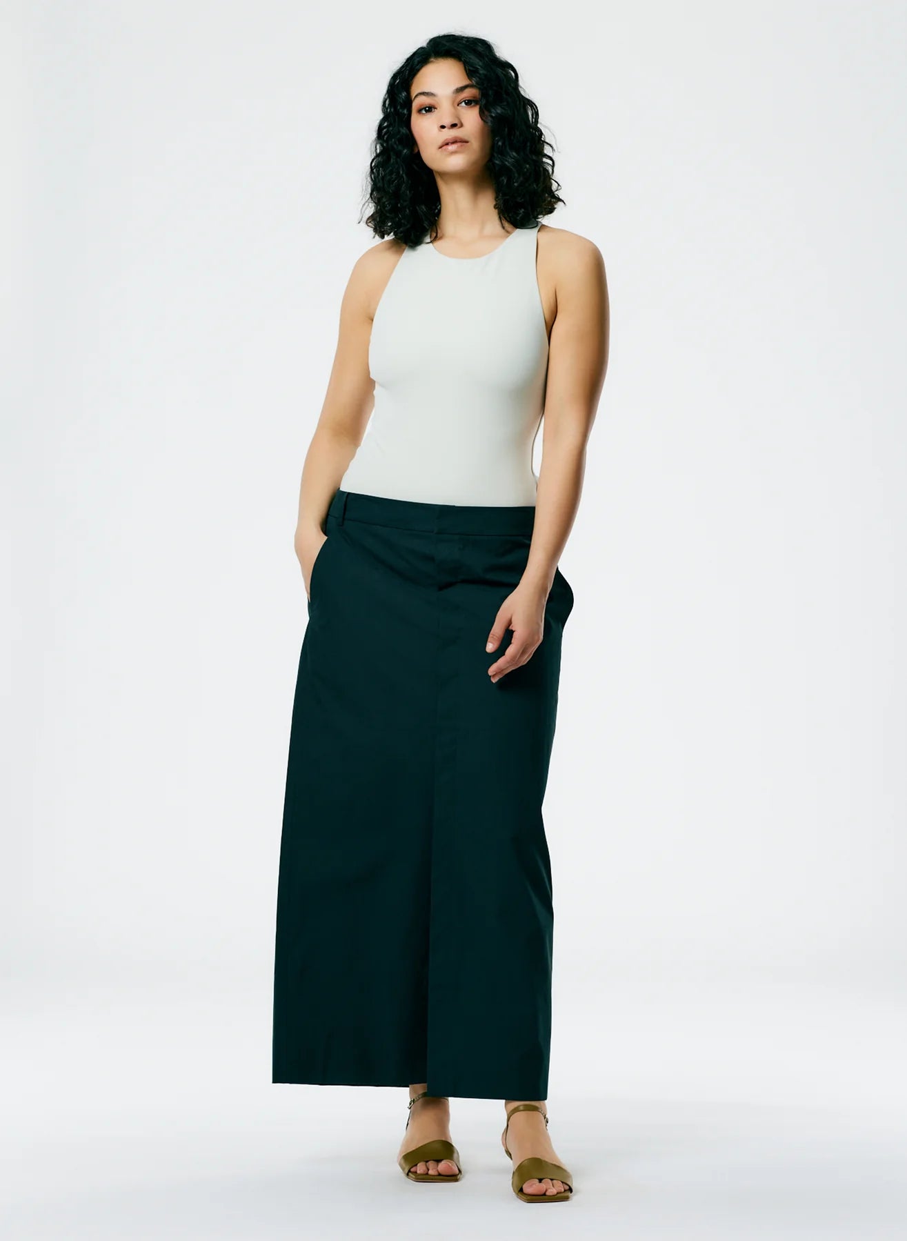 Arun Suiting Back Wrap Maxi Skirt - More Colors Available