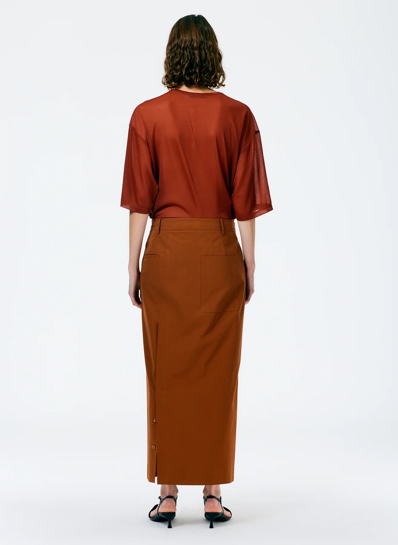 Arun Suiting Back Wrap Maxi Skirt - More Colors Available