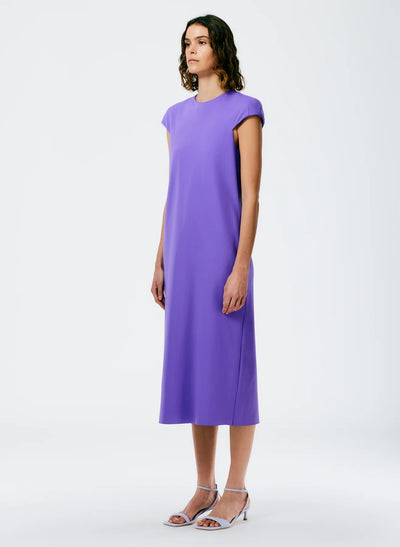 Compact Ultra Stretch Knit Lean Sleeveless Dress - Violet