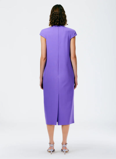 Compact Ultra Stretch Knit Lean Sleeveless Dress - Violet
