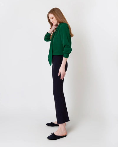 Tie-Neck Blouse - Forest Silk