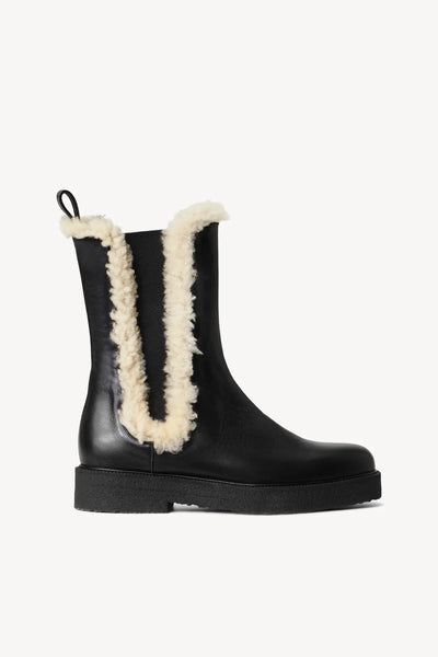 PALAMINO SHEARLING BOOT - Black/Cream