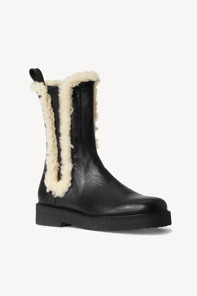 PALAMINO SHEARLING BOOT - Black/Cream