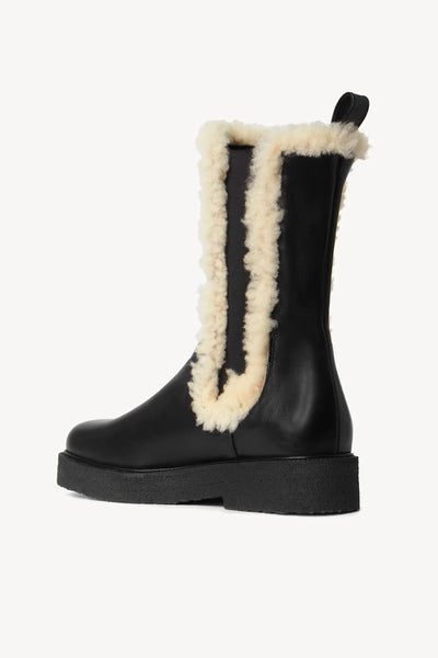 PALAMINO SHEARLING BOOT - Black/Cream