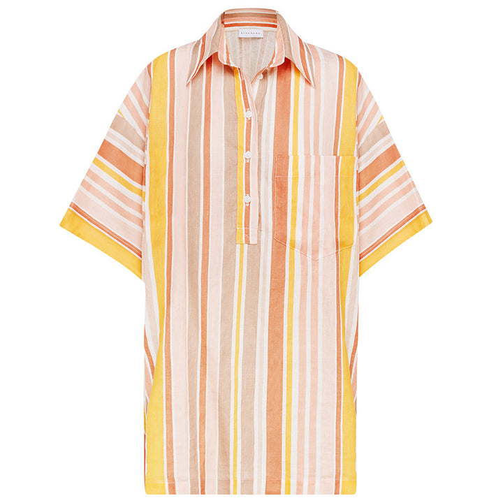 Stripe Oversized Shirt - Sunset