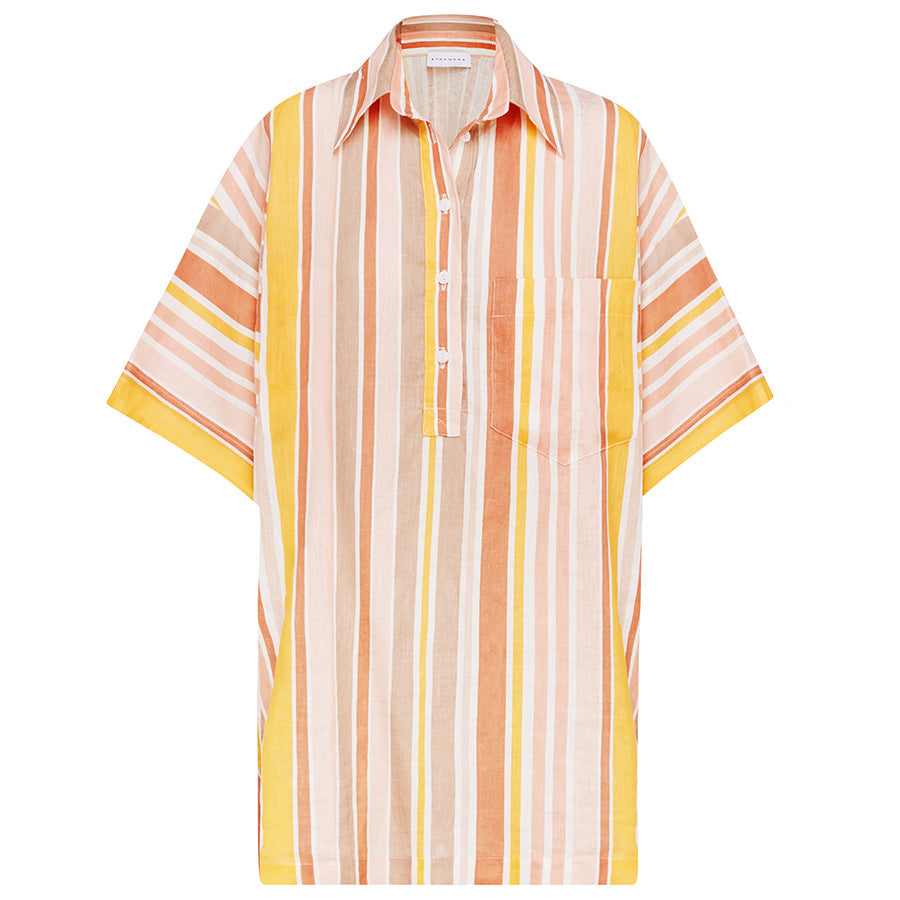 Stripe Oversized Shirt - Sunset