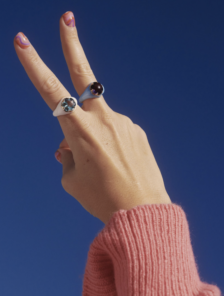 Da Funkadelic Ring - White/Topaz