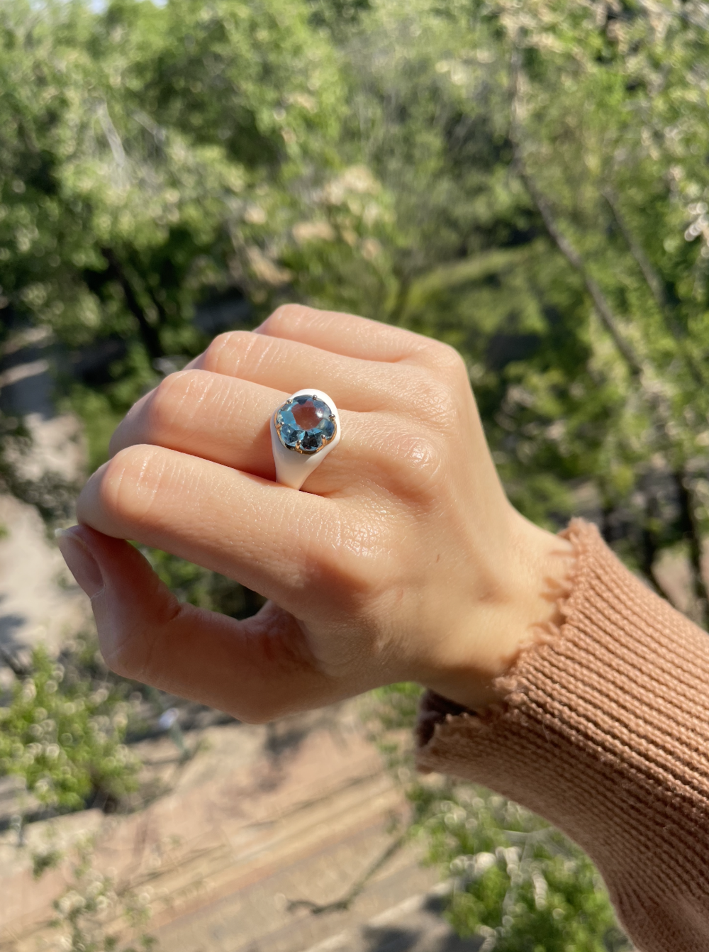 Da Funkadelic Ring - White/Topaz