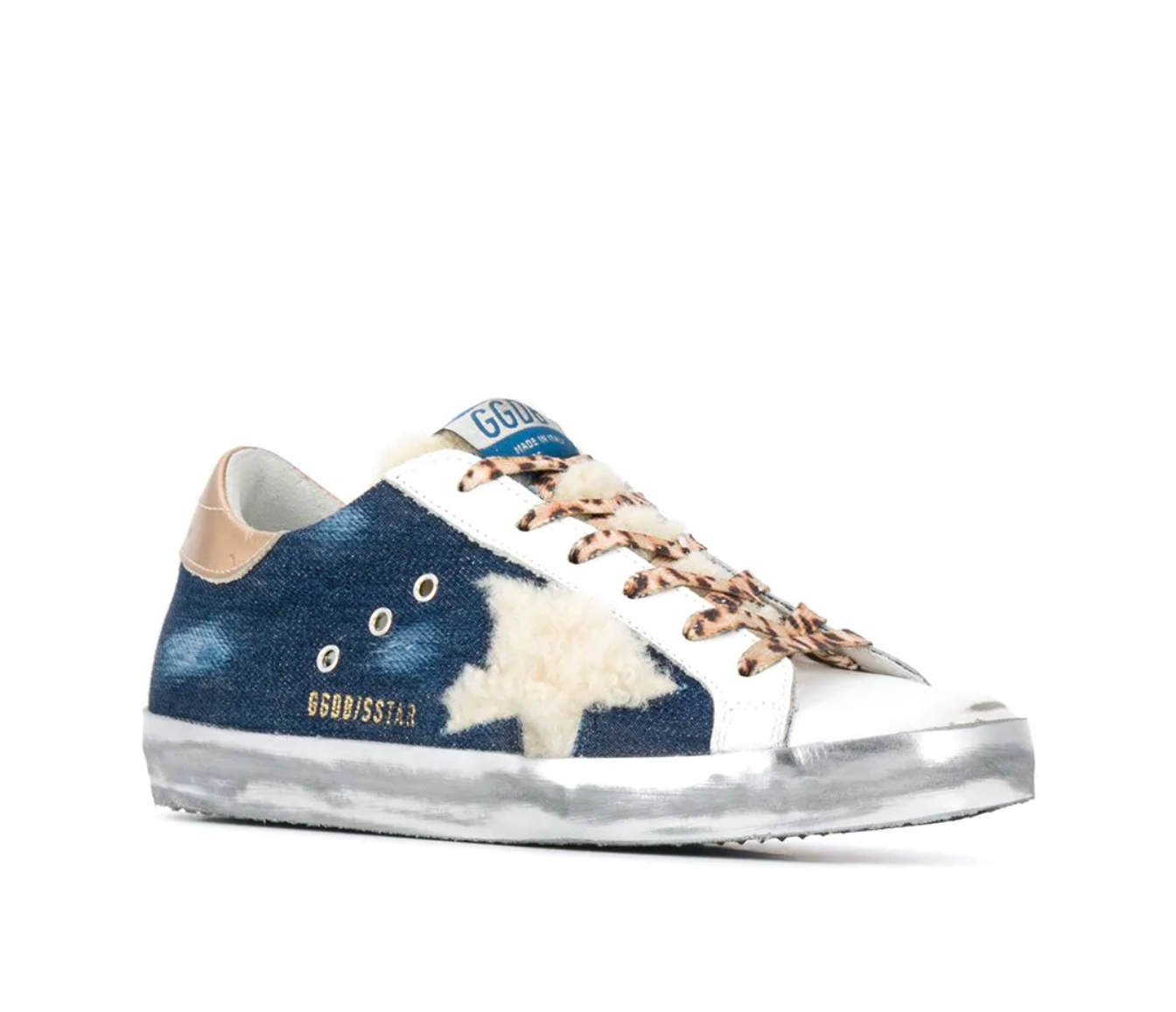 Superstar Sneaker - Blue/Gold/Shearling
