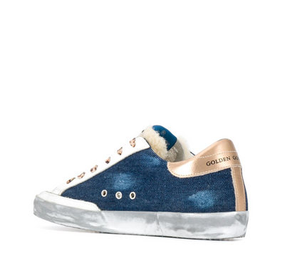 Superstar Sneaker - Blue/Gold/Shearling