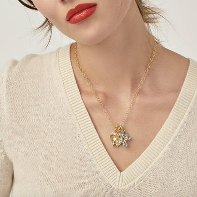 18K Small Rock Crystal Heart Pendant