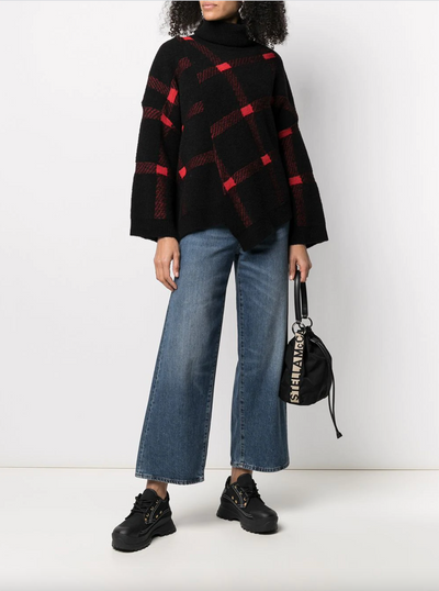 Large Check Jumper - Black/Red