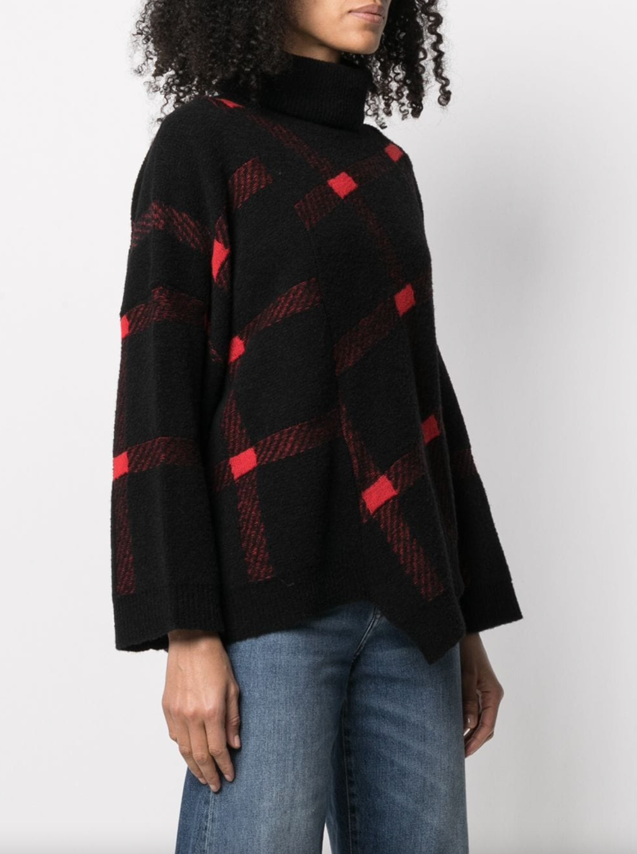 Large Check Jumper - Black/Red