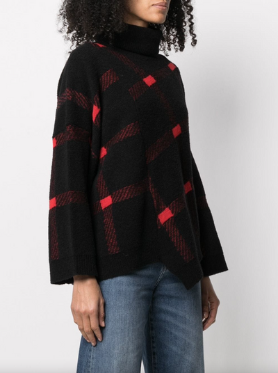 Large Check Jumper - Black/Red