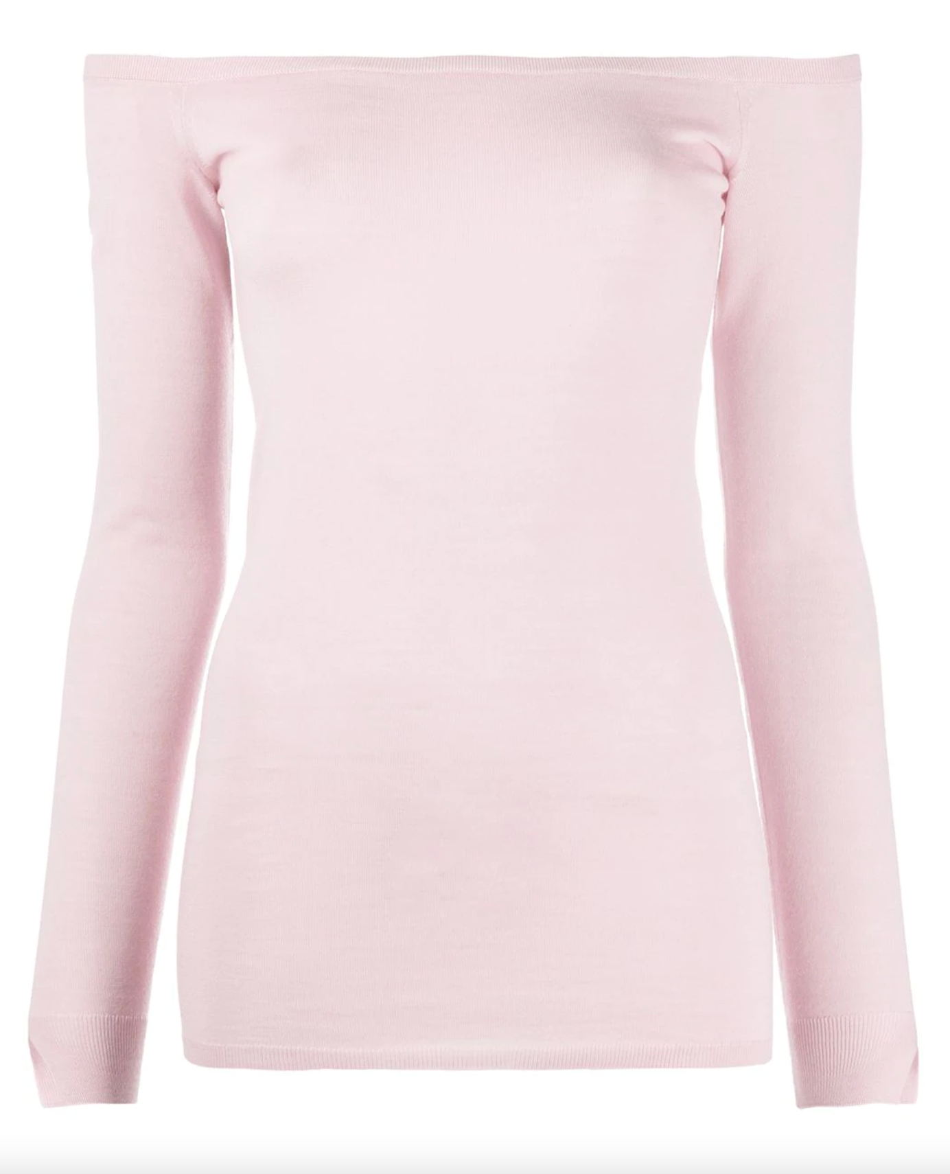 Off-shoulder Sweater - Pink
