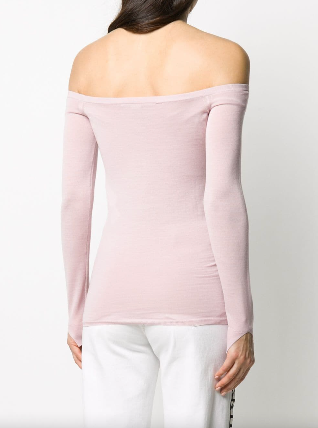 Off-shoulder Sweater - Pink