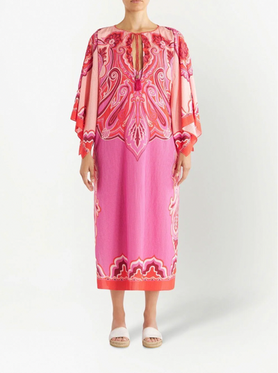 ALL-OVER GRAPIC PRINT DRESS - light fuscia