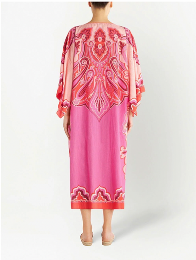 ALL-OVER GRAPIC PRINT DRESS - light fuscia