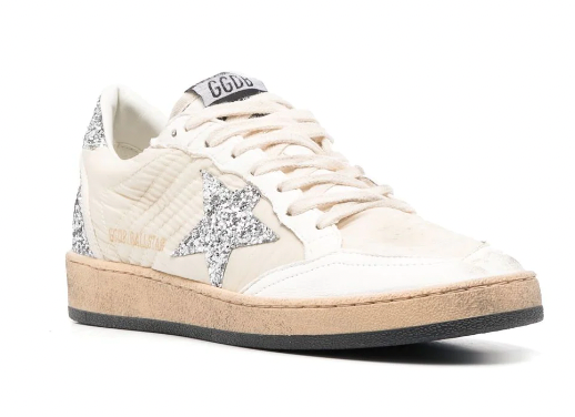 BALLSTAR LOW-TOP SNEAKERS - white/beige/silver