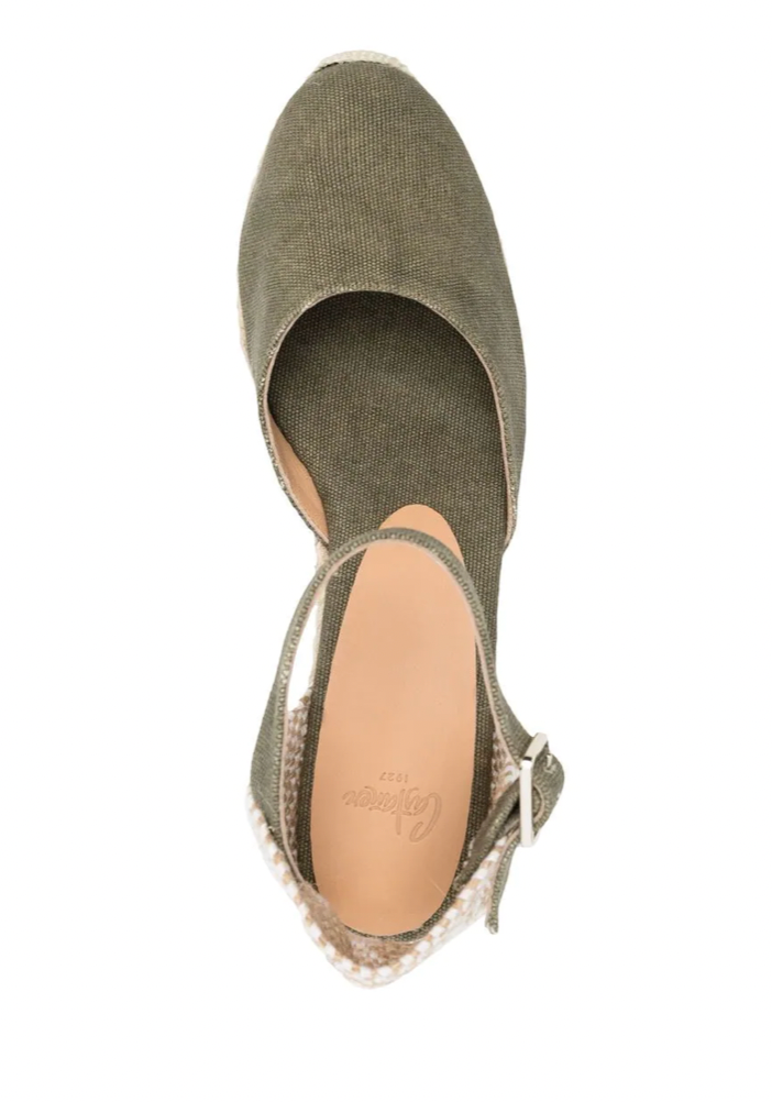 CAROL ANKLE STRAP ESPADRILLE - Forest Green