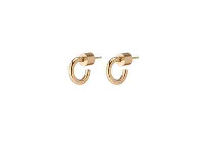 MICRO THREAD HUGGIES - 10K Yellow Gold Plated Brass
