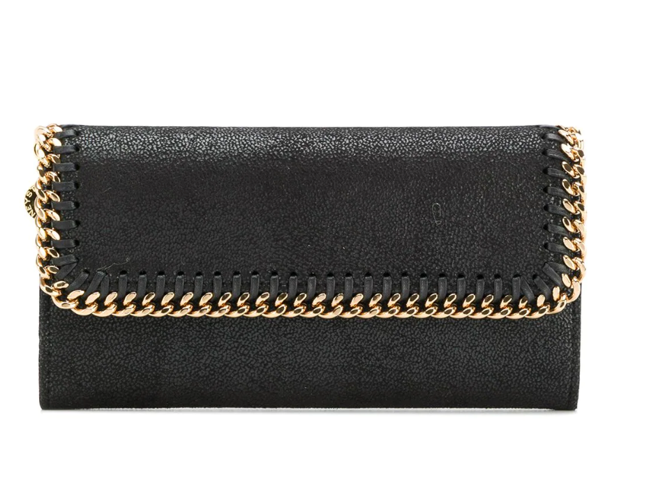 Falabella Continental Flap Wallet - Black