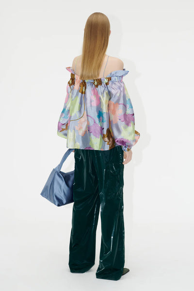 STEFANIE BLOUSE - Filigran Flower Blue