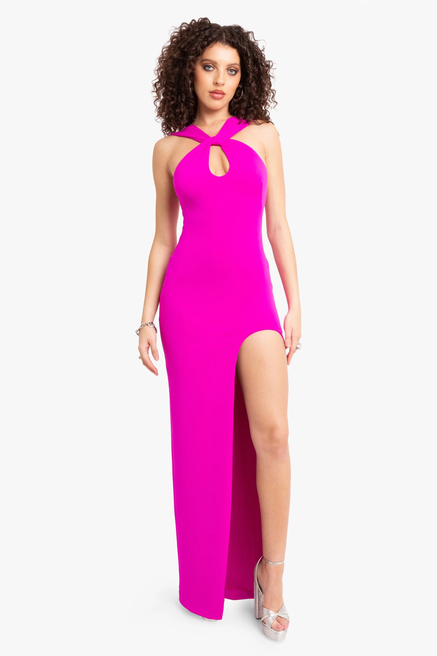 Taya Gown - Vibrant Pink
