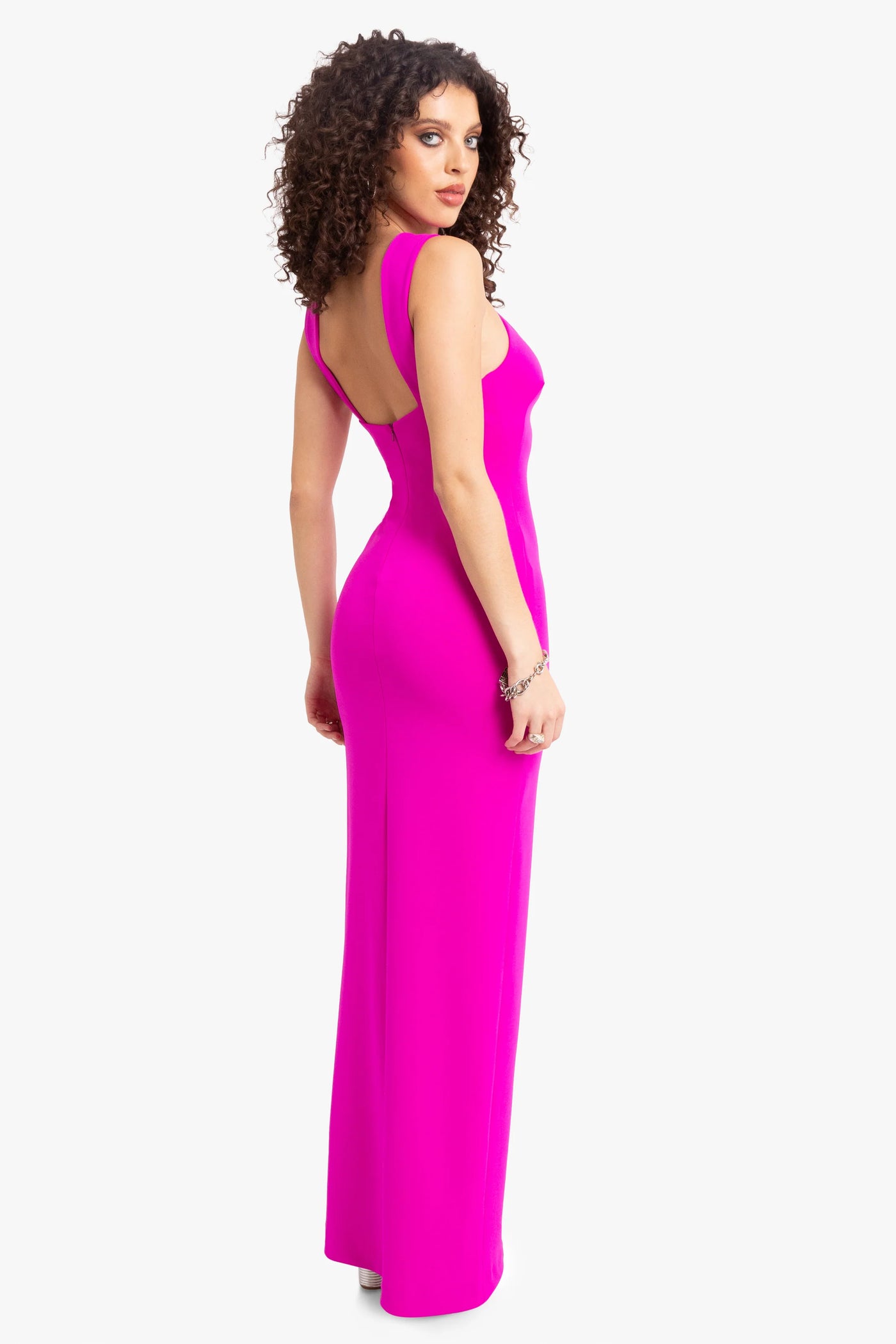 Taya Gown - Vibrant Pink