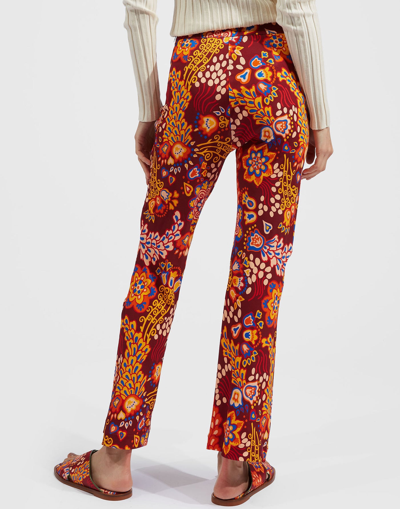 Stretch Pants in Crepe Jersey - Taranta