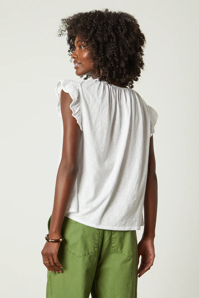 REMI RUFFLE SLEEVE TOP - More Colors Available