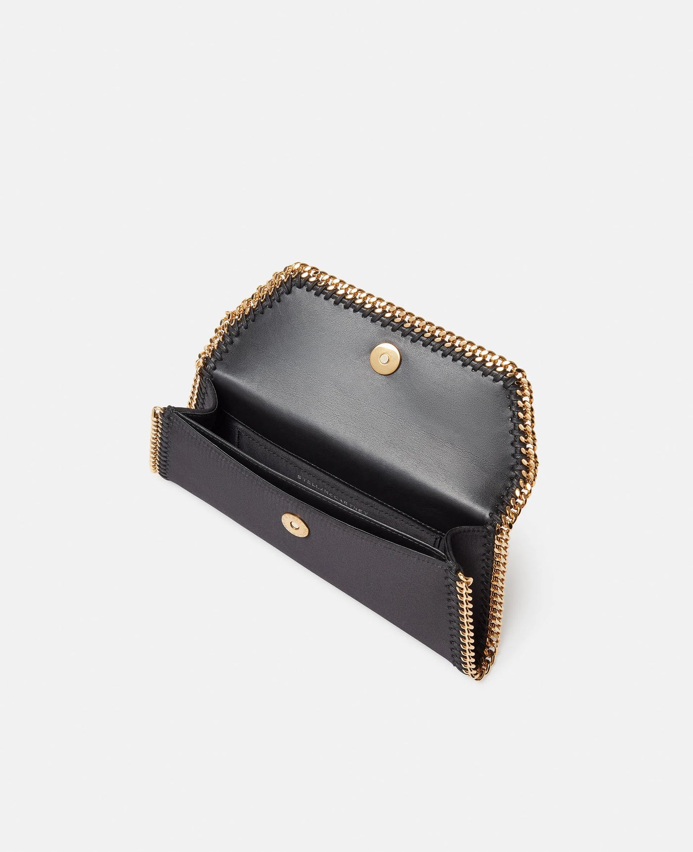 Falabella Multi-Chain Satin Clutch - Black