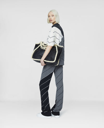 Chalk Striped Short Sleeve Jumper - Multi Gray