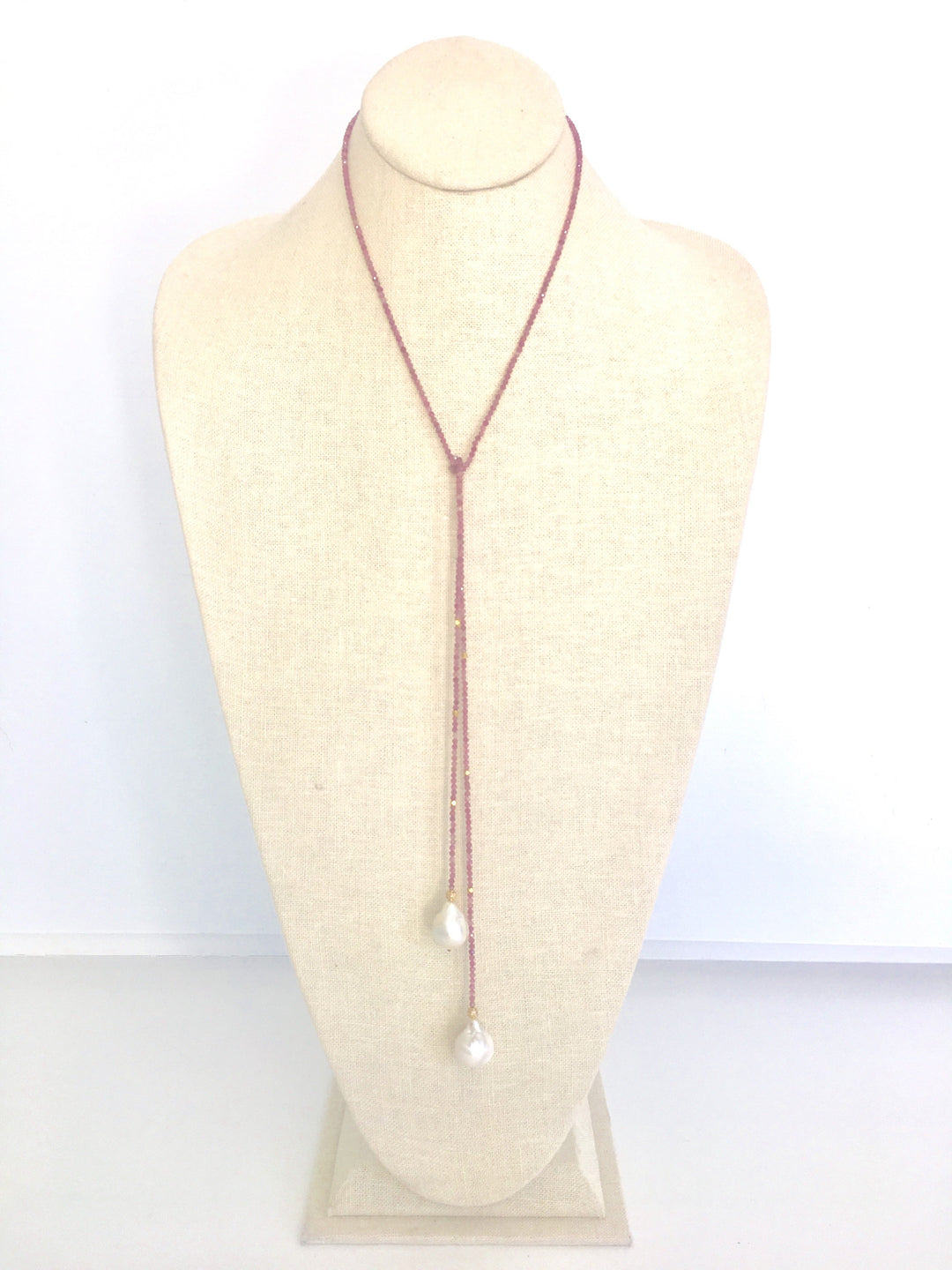 Iselia Necklace - Tourmaline/Baroque Pearls