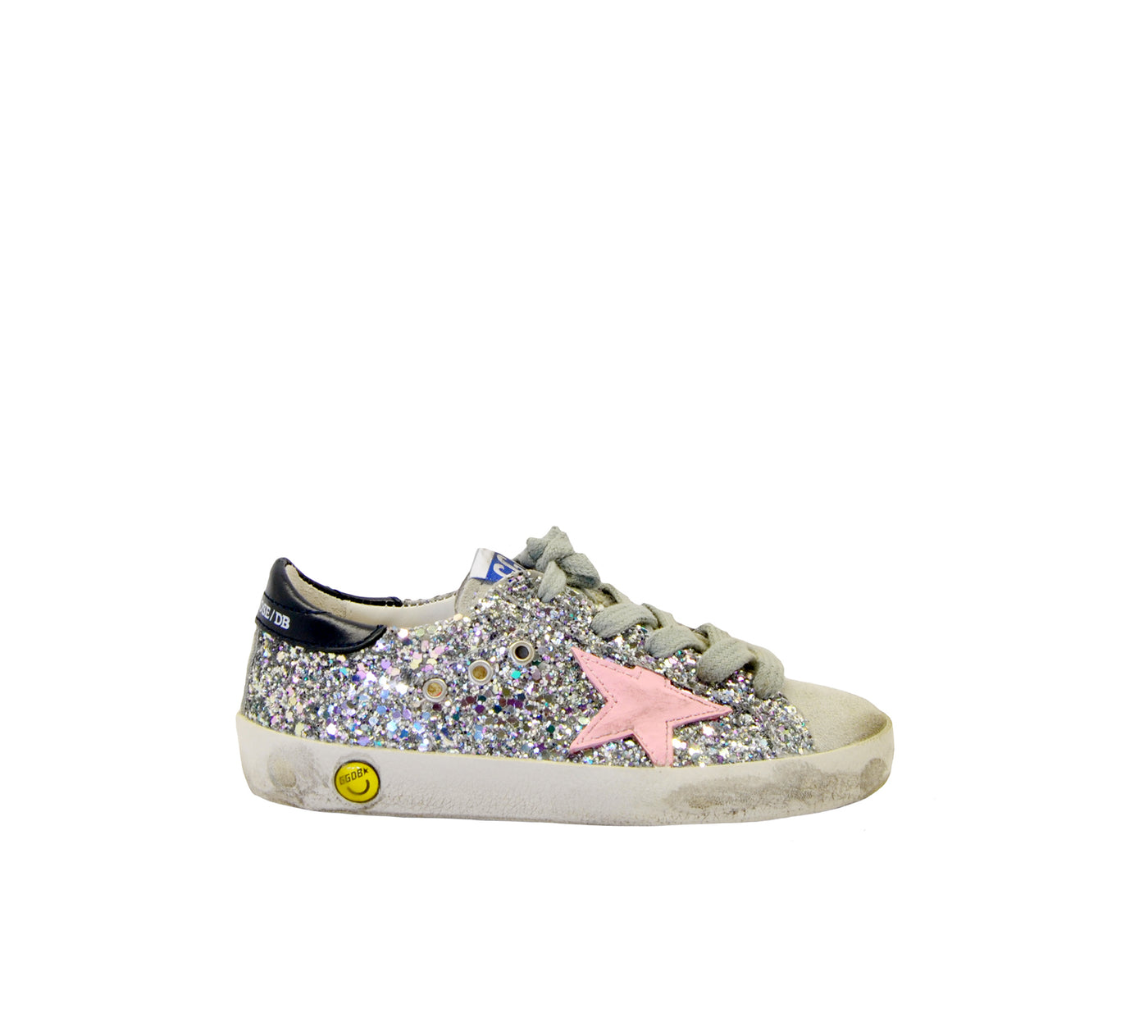 Toddler/Kids Superstar Sneaker - Pink/Silver Glitter