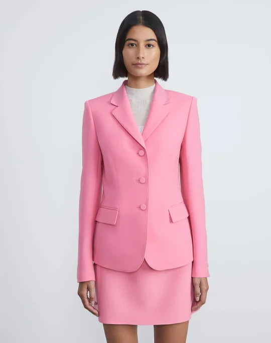 WOOL-SILK CREPE THREE-BUTTON ACADEMY BLAZER - More Colors Available