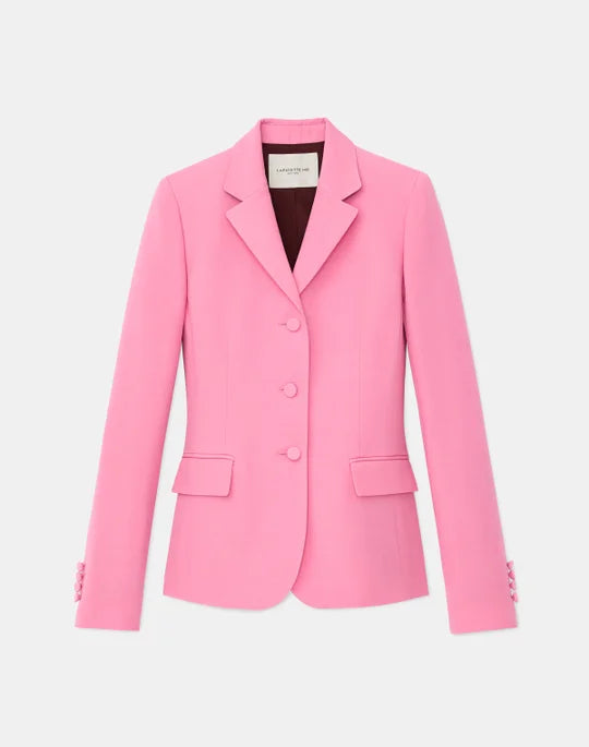 WOOL-SILK CREPE THREE-BUTTON ACADEMY BLAZER - More Colors Available