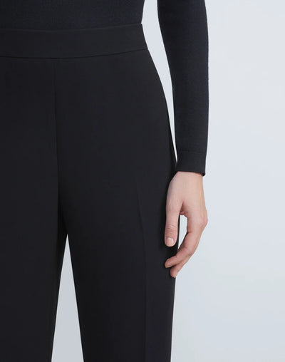 FINESSE CREPE GATES SIDE-ZIP FLARED PANT - Black