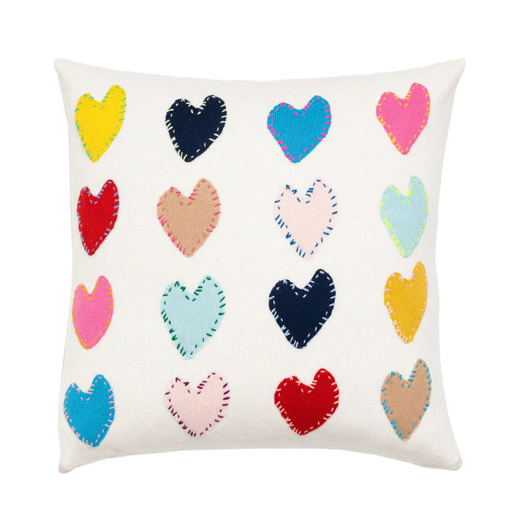 Patchwork Love Knit Pillow - Multi