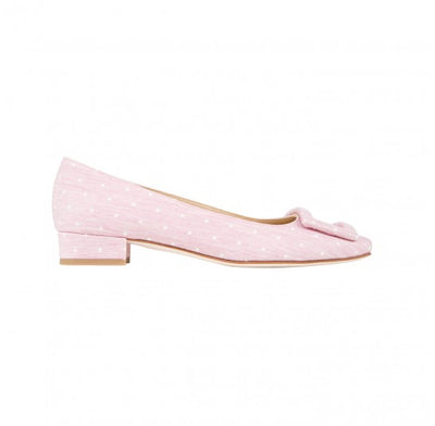 Buckle Shoe - PINK/WHITE DOT JACQUARD