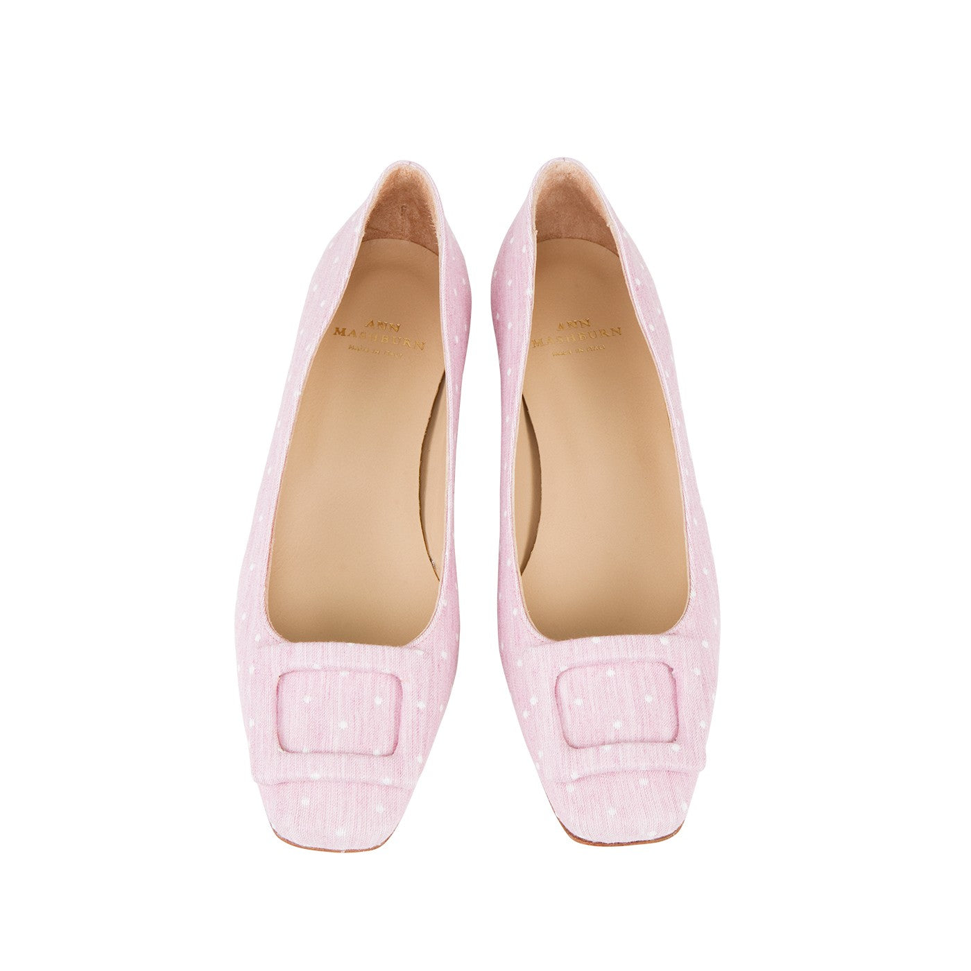 Buckle Shoe - PINK/WHITE DOT JACQUARD